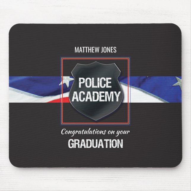 Individuelle Name, Abschluss der Polizeiakademie Mousepad (Vorne)