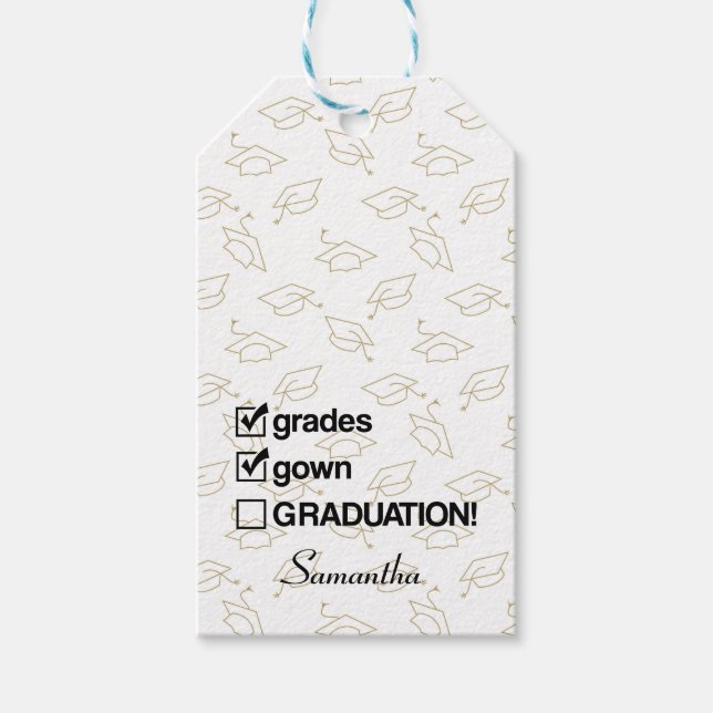 Individuelle Name Abschluss-Geschenk | Funny Absch Geschenkanhänger (Vorderseite)