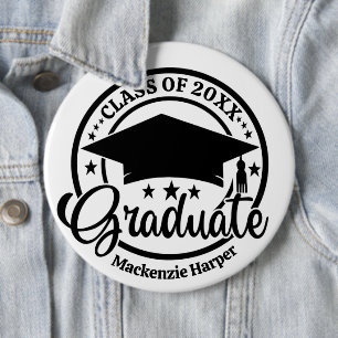 Individuelle Name Abschluss Personalisiert Graduat Button