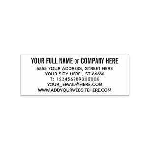 Individuelle Name-Adresse Website Telefon E-Mail I Gummistempel