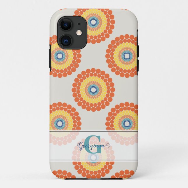 Individuelle Name Aegean Summer Radiant Dot Mandal Case-Mate iPhone Hülle (Rückseite)