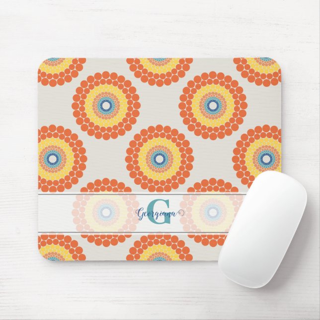 Individuelle Name Aegean Summer Radiant Dot Mandal Mousepad (Mit Mouse)