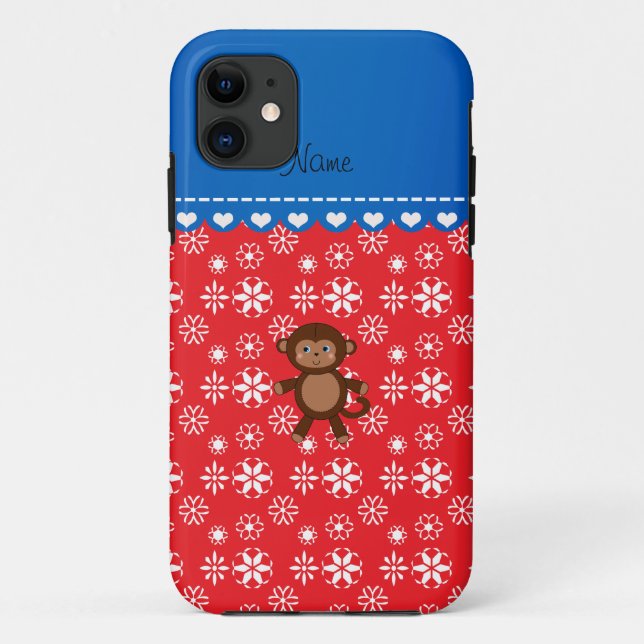 Individuelle Name-Affenschneeflocken Case-Mate iPhone Hülle (Rückseite)