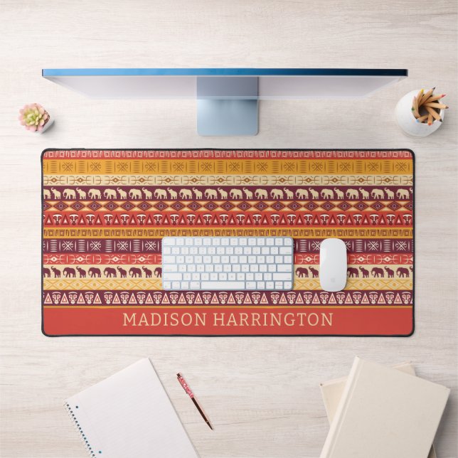Individuelle Name African Pattern Schreibtischunterlage (Büro 1)