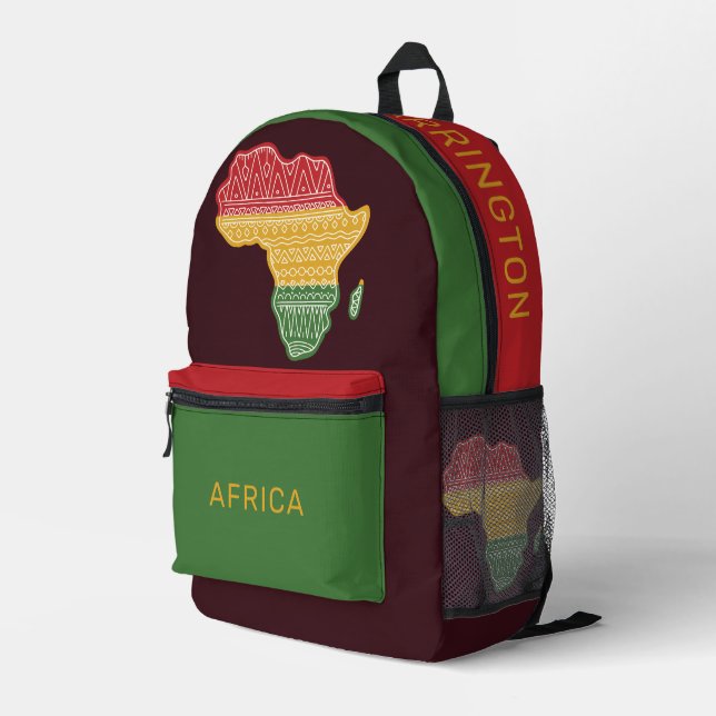 Individuelle Name Afrika Bedruckter Rucksack (Rückseitige Ecke Rechts)