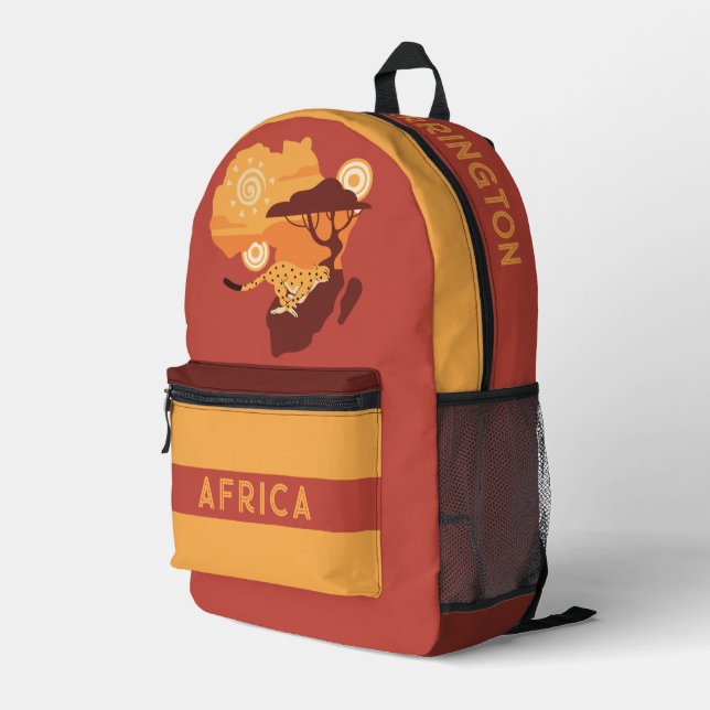 Individuelle Name Afrika Bedruckter Rucksack (Rückseitige Ecke Rechts)