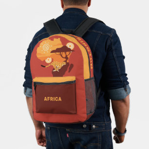 Individuelle Name Afrika Bedruckter Rucksack