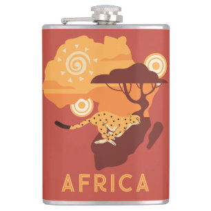 Individuelle Name Afrika Flachmann