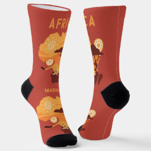 Individuelle Name Afrika Socken