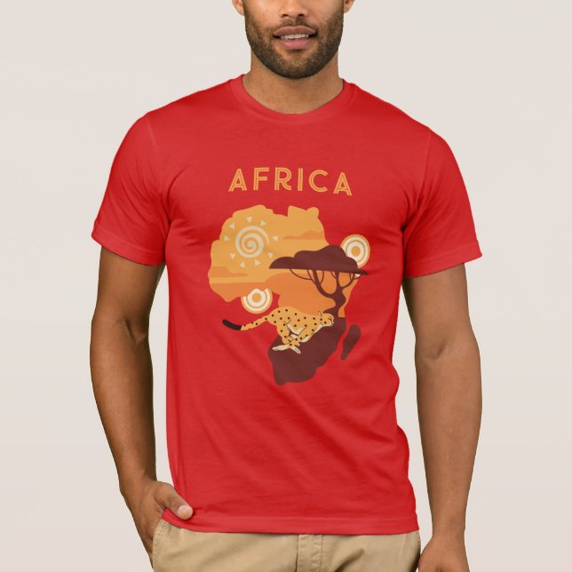 Individuelle Name Afrika T-Shirt (Vorderseite)