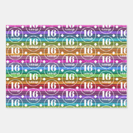 Individuelle Name Age Birthday Geschenkpapier Set