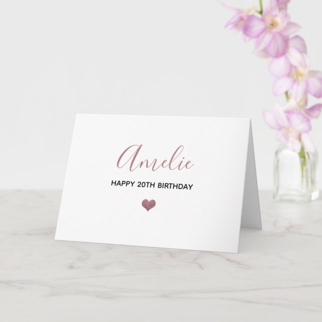 individuelle Name & Alterung Geburtstagsfeier Rose Karte (Orchidee)