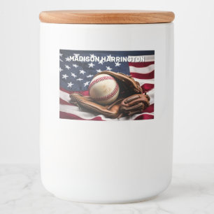 Individuelle Name American Baseball Lebensmitteletikett