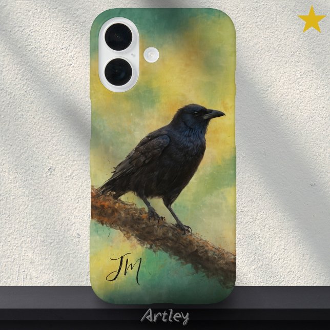 Individuelle Name "American Crow Bird Painting Ini Case-Mate iPhone Hülle (Von Creator hochgeladen)