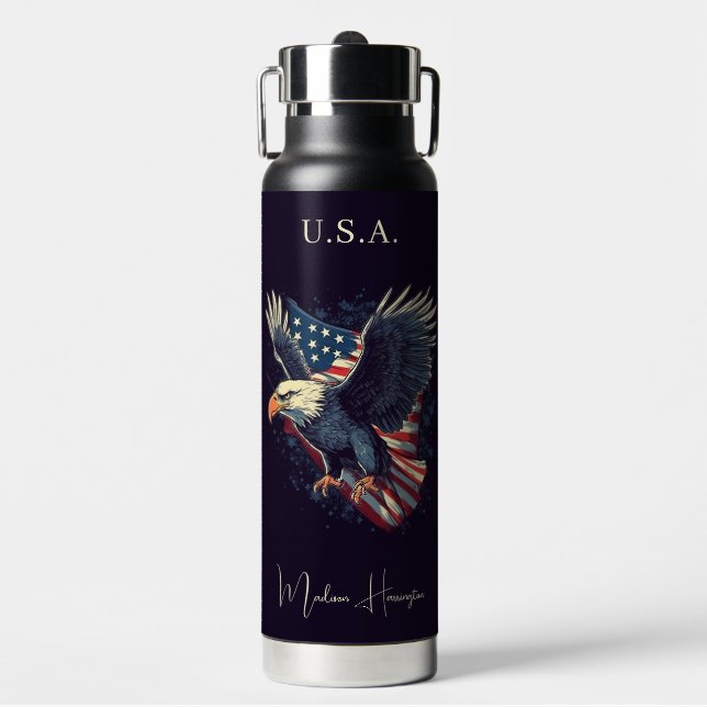 Individuelle Name American Eagle Trinkflasche (Vorderseite)