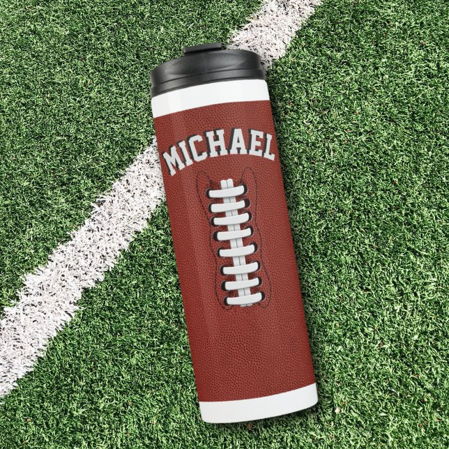 Individuelle Name American Football Thermal Tumble Thermosbecher (Add your name to this fun football theme thermal tumbler and enjoy the game!)