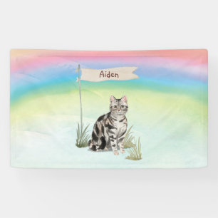 Individuelle Name American Kurz Hair Pet Cat Banner