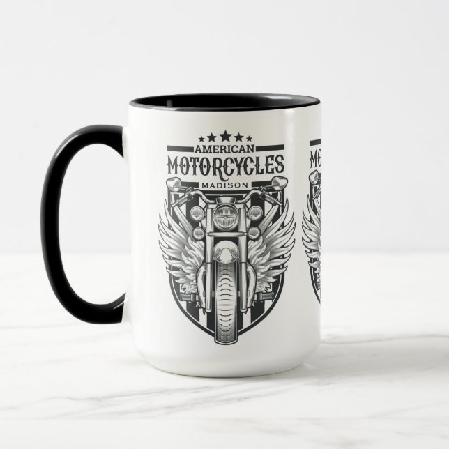 Individuelle Name "American Motocycle" Tasse (Links)