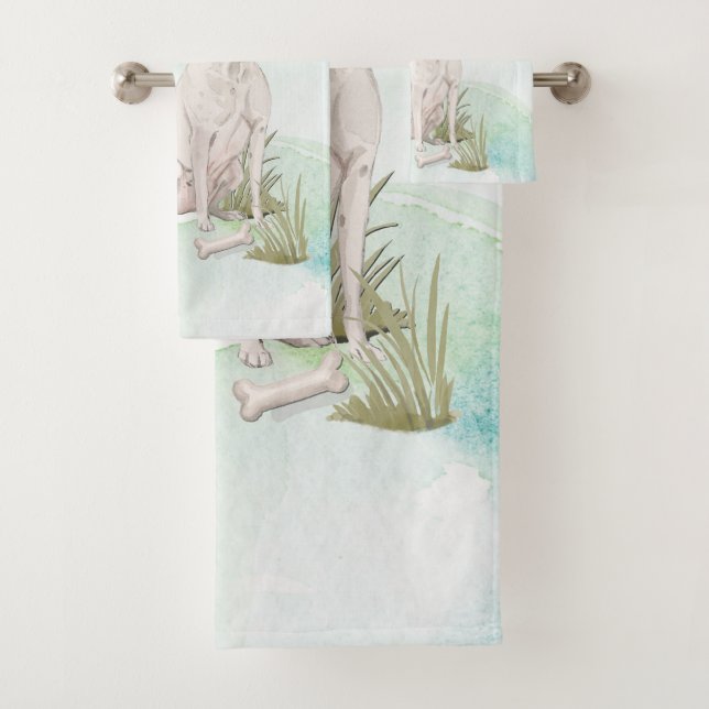 Individuelle Name American Staffordshire Terrier P Badhandtuch Set (Insitu)