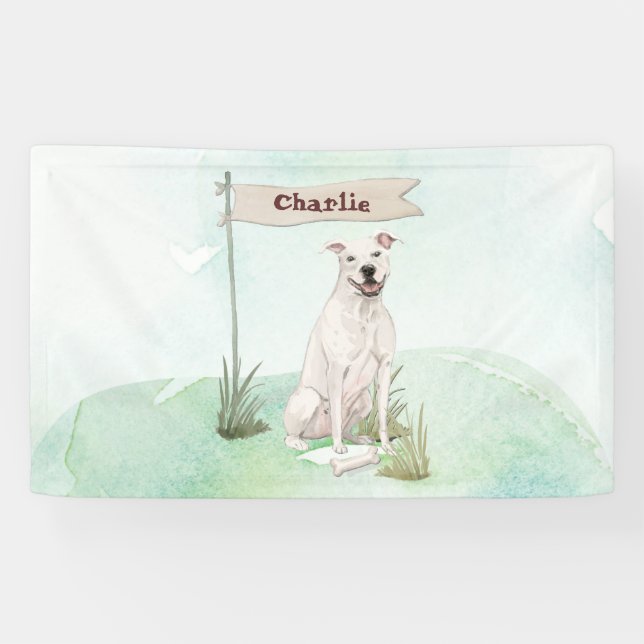 Individuelle Name American Staffordshire Terrier P Banner (Horizontal)