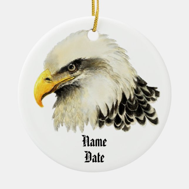 Individuelle Name, amerikanischer Adler erinnere d Keramikornament (Vorne)