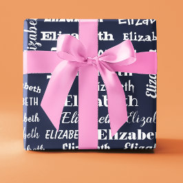 Individuelle Name Anfangssilbe Geschenkpapier
