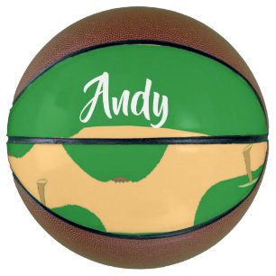 Individuelle Name-Apfel auf Orange Basketball