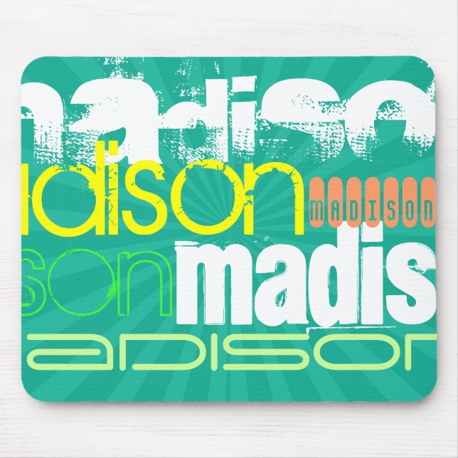Individuelle Name Aquamarin Green Mousepad (Vorne)