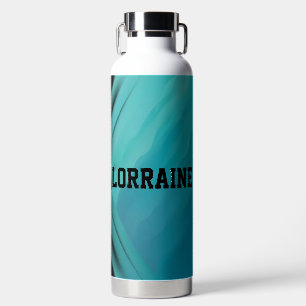 Individuelle Name aquamarine Glasstruktur Trinkflasche