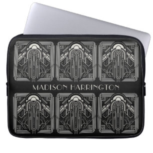 Individuelle Name Art Deco Laptopschutzhülle