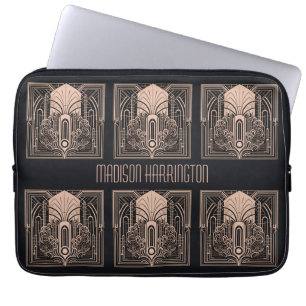 Individuelle Name Art Deco Laptopschutzhülle
