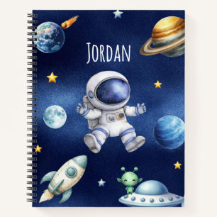Individuelle Name Astronaut Space Flugzeug zurück Notizbuch