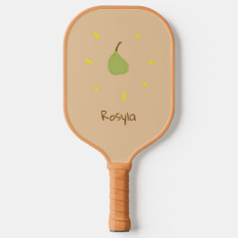 Individuelle Name auf braune Birne gemalt Pickleball Schläger