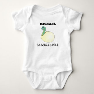 Individuelle Name auf Niedlich Hatchling Dinosaur  Baby Strampler