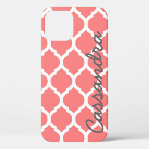 Individuelle Name auf rosa marokkanische Trellis Case-Mate iPhone Hülle