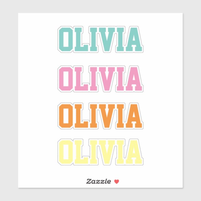 Individuelle Name Aufkleber (Blatt)