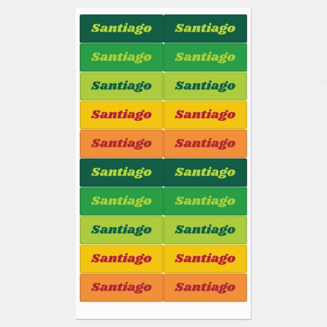 Individuelle Name-Aufkleber Etiketten (Blatt)