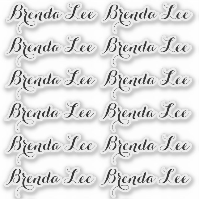 INDIVIDUELLE NAME — Aufkleber für Personalisierte  (Vorderseite)