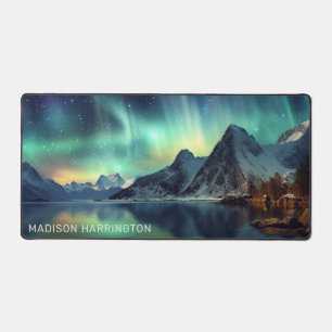 Individuelle Name Aurora Borealis Schreibtischunterlage