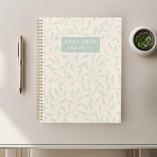 Individuelle Name aus weichem Beige und Sage Folia Planer