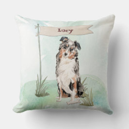Individuelle Name Australian Shepherd Pet Dog Kissen