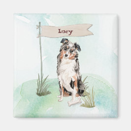 Individuelle Name Australian Shepherd Pet Dog Magnet