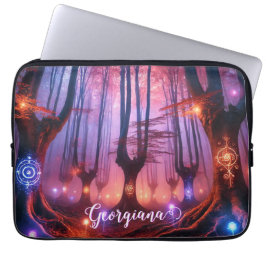 Individuelle Name Autumnal verzauberter Whimsigoth Laptopschutzhülle