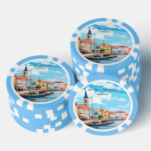 Individuelle Name Aveiro Portugal Pokerchips