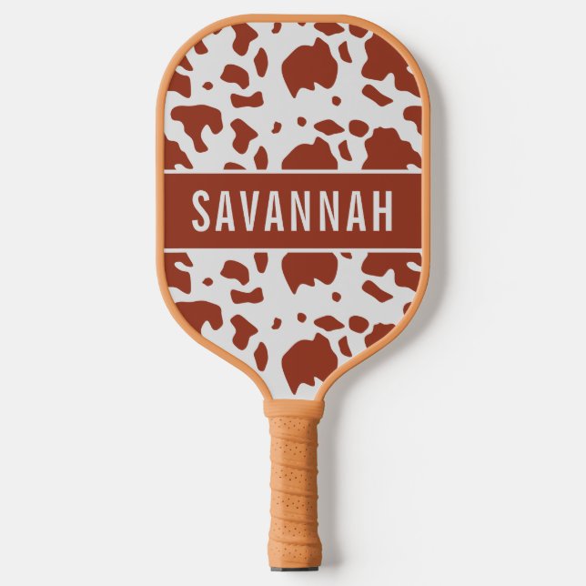 Individuelle Name Ayrshire Kuh Tierbild Pickleball Schläger (Vorderseite)