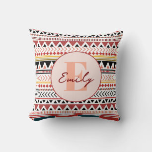 Individuelle Name Aztec Elegance Warmes, rotes eth Kissen