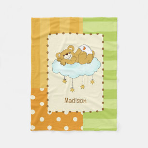 Individuelle Name Baby Bear Teddy Fleecedecke