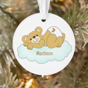 Individuelle Name Baby Bear Teddy Ornament