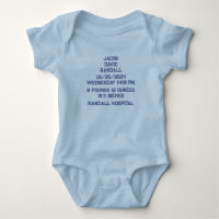 Individuelle Name Baby Birth Stats Ankündigung Jer