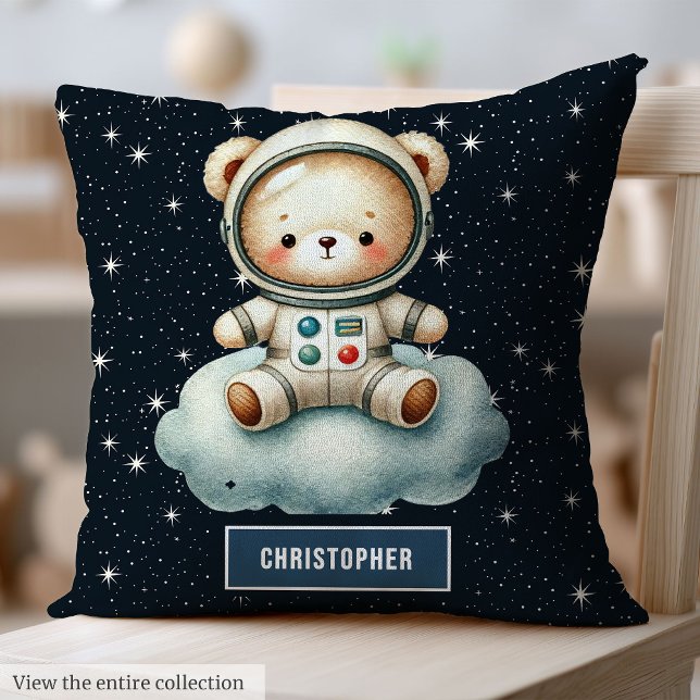 Individuelle Name Baby Boy Pillow Astronaut Teddy  Kissen (Custom Name Baby Boy Pillow Astronaut Teddy Bear)
